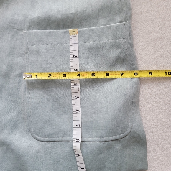 Ladies Silk Blazer Open Front ~flaw~ Seafoam Green Satin NEW Lafayette 148 NY - Picture 6 of 14